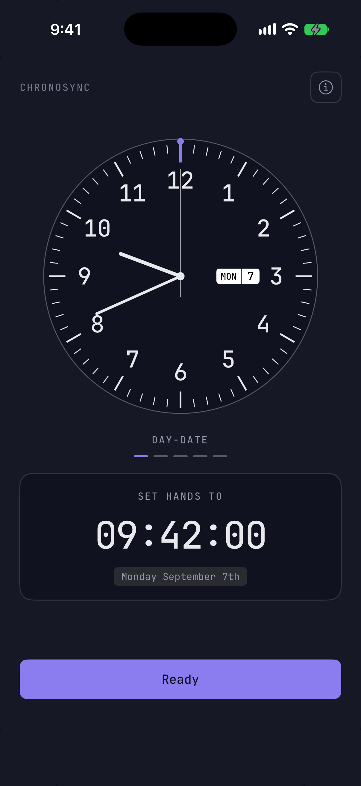 ChronoSync Day-Date dial