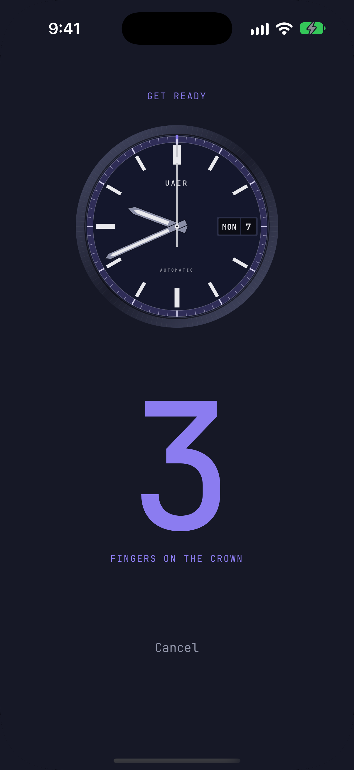 Uair counting down the last three seconds